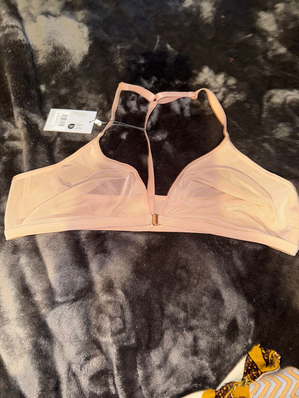 Negative Small Nude Nylon Elastane Bra Front Clasp Racerback